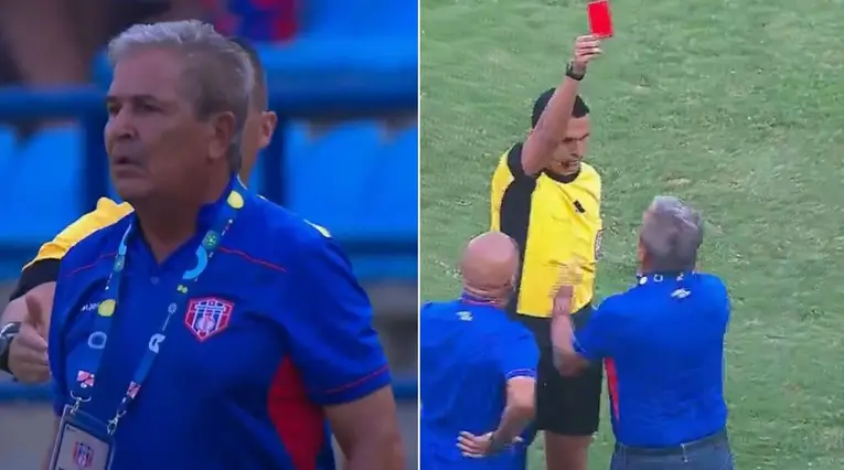 Pinto se salió de casillas, gritó al árbitro y fue expulsado ante Cali