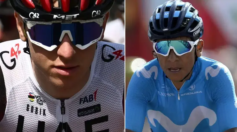 Tadej Pogacar y Nairo Quintana
