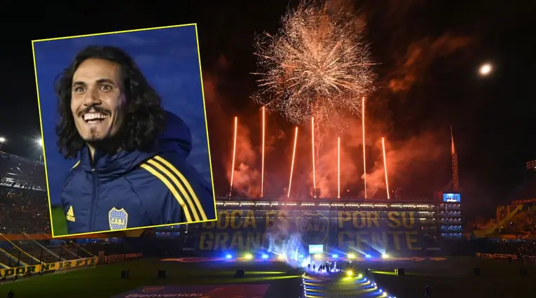 Presentación de Cavani en Boca Juniors