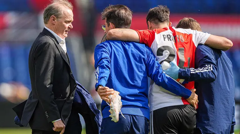 Lucas Pratto sufre una fractura en el tobillo