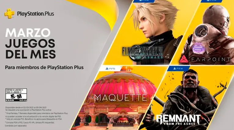 Juegos gratis PlayStation+ marzo 2021