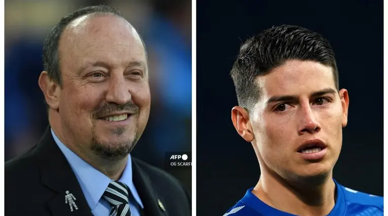 Rafael Benítez y James Rodríguez