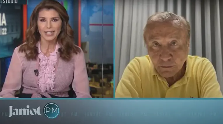 Rodolfo Hernández con Angela Patricia Janiot