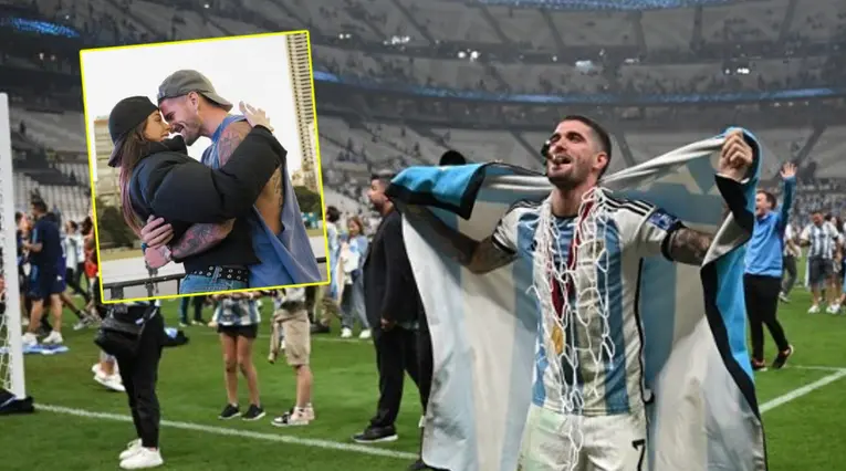 Rodrigo De Paul se reencuentra con Tini tras el Mundial