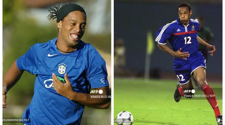 Ronaldinho y Thierry Henry