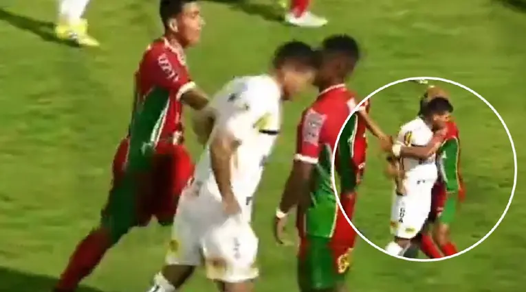 Video de cabezazo de Bruno Costas en el fútbol de Brasil