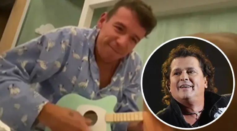 Rigoberto Urán y Carlos Vives