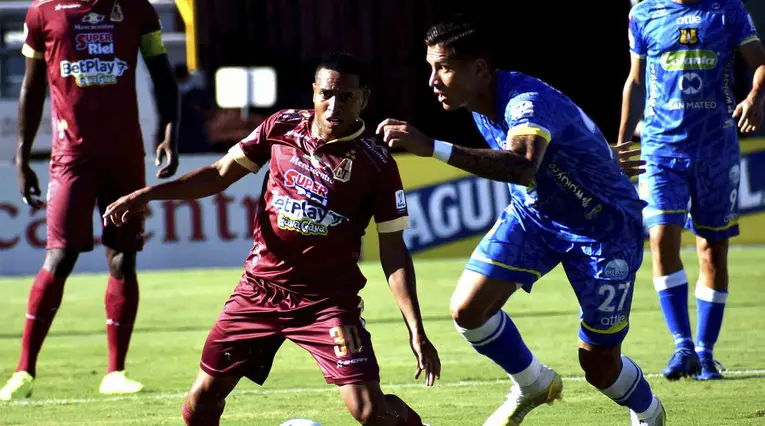Deportes Tolima celebran goles vs Millonarios Liga BetPlay 2024-I