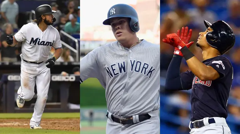 Giovanny Urshela, Jorge Alfaro y Óscar Mercado