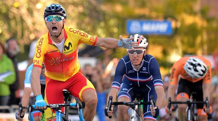 Alejandro Valverde, campeón del mundo en 2018