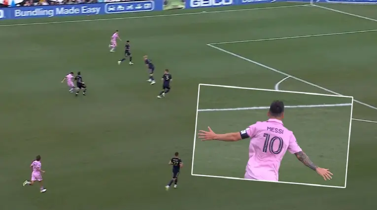 Lionel Messi en Inter Miami vs Philadelphia Union