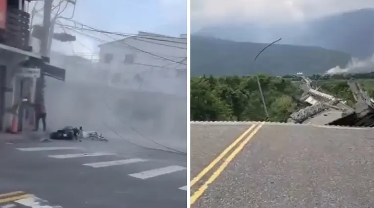 Videos del terremoto de Taiwán