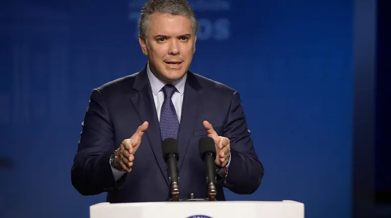 Presidente Iván Duque, en alocución desde la Casa de Nariño