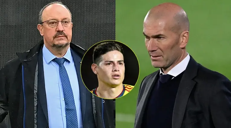 Rafa Benítez, James y Zidane