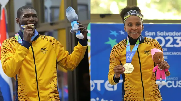 Yuberjen Martínez e Ingrit Valencia en los Juegos Centroamericanos 2023