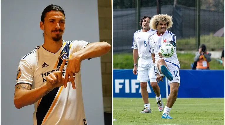 Zlatan Ibrahimovic y Carlos 'Pibe' Valderrama