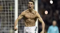 Cristiano Ronaldo celebrado un gol en el partido de vuelta de cuartos de final de la Champions League ante la Juventus