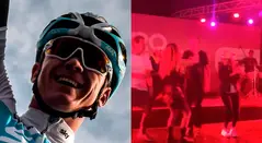 Chris Froome bailando reguetón en la fiesta organizada por Rigoberto Urán
