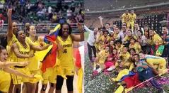 Equipo femenino de Baloncesto y Atlético Huila de Mujeres
