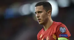 Eden Hazard con la camiseta de la selección de Bélgica
