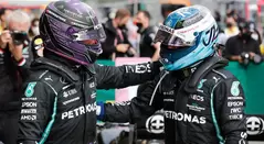Hamilton y Bottas en el Gran Premio de Turquía de F1