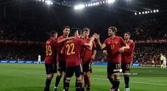 España en su último partido amistoso de Marzo de 2022.