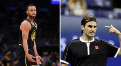 Stephen Curry y Roger Federer