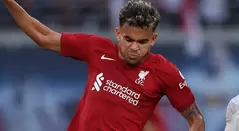 Luis Díaz en pretemporada con el Liverpool