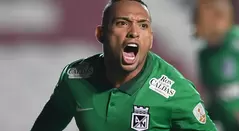 Jarlan Barrera jugador de Atlético Nacional en la Liga Betplay 2022