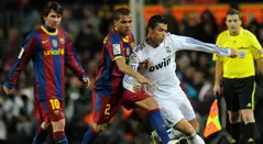 Dani Alves, Cristiano Ronaldo, Lionel Messi