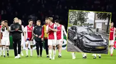 Queman carro de jugador del Ajax