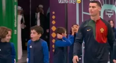 La reacción de los niños en Qatar al ver a Cristiano Ronaldo