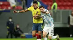 Luis Díaz y Lionel Messi 