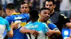 Pelea entre Carbonero y Villa en partido de Argentina