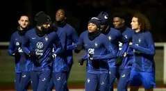 Selección de Francia preparándose para el Mundial de Qatar