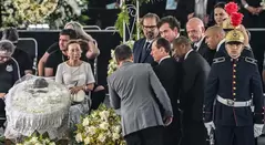 Infantino en el funeral de Pelé
