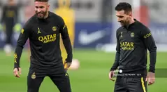 Lionel Messi y Sergio Ramos -PSG