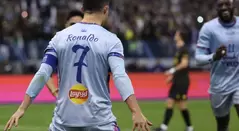 Cristiano Ronaldo en un partido con Al Nassr