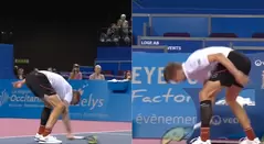 Jugador rompe tres raquetas en un partido