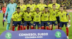 Seleccion Colombia sub 20 en el Sudamericano en Bogota