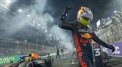 Sergio Pérez tras ganar el Gran Premio de Arabia Saudita