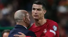 Cristiano Ronaldo y Roberto Martínez