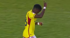 Jhojan Torres hizo el gol de Colombia contra Italia