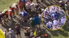Pello Bilbao 'golpeó' a un aficionado en la etapa 17 del Tour