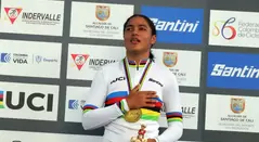 Stefany Cuadrado, ciclista colombiana, en el Mundial Junior
