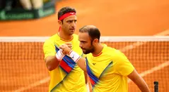 Juan Sebastián Cabal y Robert Farah en la Copa Davis