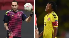 David Ospina y Juan Guillermo Cuadrado con la selección Colombia
