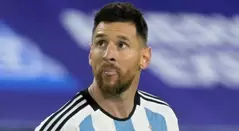 Lionel Messi en la derrota de Argentina ante Uruguay por Eliminatorias