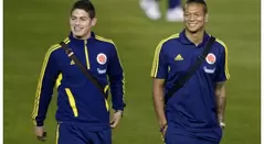 James Rodríguez y Fredy Guarín en Selección Colombia