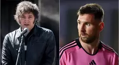 Javier Milei y Lionel Messi